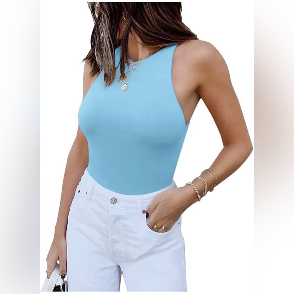🩵🩵Light Blue Halter Neck Bodysuit🩵🩵